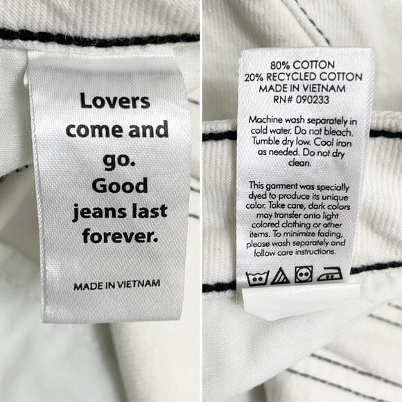 NWT PacSun Eco White & Green Mom Jeans Relaxed Fit Tapered Denim Size 29 | 8 NEW - Picture 12 of 13